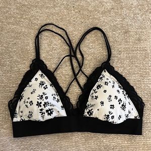 Strappy Floral Bralette - Size Medium